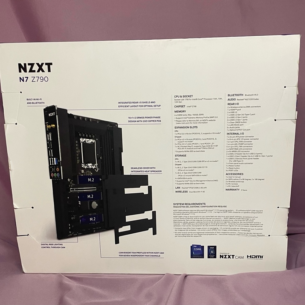 .NZXT N7 Z790 - Motherboard - ATX (N7-Z79XT-B1) New Read Description - Picture 3 of 8